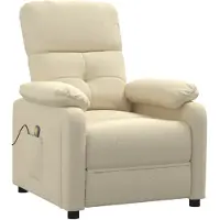 vidaXL Massagesessel Creme Stoff