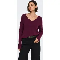 JDY V-Ausschnitt-Pullover "JDYELANORA L/S V-NECK PULLO. KNT NOOS" mit leicht überschnittenen Schultern