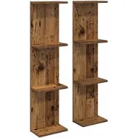 vidaXL Wandregal 2 stk. Altholz 22 x 15 x 100 cm Holzwerkstoff