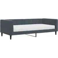 vidaXL Tagesbett mit Matratze Dunkelgrau 90x200 cm Samt