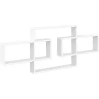 vidaXL Wandregal Weiß 130 x 10 x 50 cm Holzwerkstoff