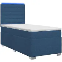Syfax Boxspringbett mit Matratze mit Kopfteil Blau 90 x 200 cm Stoff