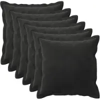 vidaXL Kissen mit Kissen HOUTEN 6 Stk. Schwarz Samt