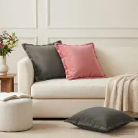 vidaXL Kissen mit Kissen HOUTEN 12 Stk. Hellgrau Samt