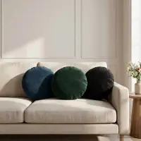 vidaXL Kissenbezug 6 pcs HEERLEN Blau Ø 40 cm Samt