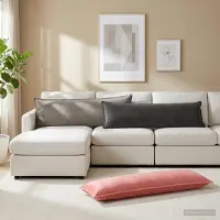 vidaXL Kissen mit Kissen HOUTEN Rosa 40 x 145 cm Samt
