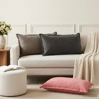vidaXL Kissen mit Kissen HOUTEN 12 Stk. Hellgrau Samt