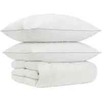 vidaXL Gänsedaunen-Bettdecken-Set 90% FULDA 3 stk. 200 x 200 cm Winter