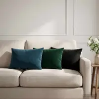 vidaXL Kissen mit Kissen HEERLEN 2 Stk. Blau Samt