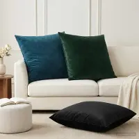 vidaXL Kissenbezug 6 pcs HEERLEN Blau 65 x 65 cm Samt