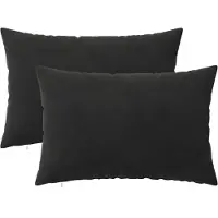 vidaXL Kissen mit Kissen HEERLEN 2 Stk. Schwarz Samt