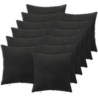 vidaXL Kissen mit Kissen HEERLEN 12 Stk. Schwarz Samt