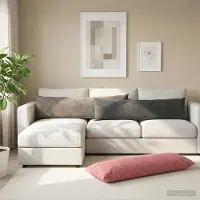 vidaXL Kissenbezug HEERLEN Hellgrau 40 x 145 cm Samt