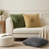 vidaXL Kissenbezug 2 pcs HEERLEN Hellgrün 60 x 60 cm PV Fleece