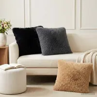 vidaXL Kissenbezug 6 pcs HEERLEN Taupe 55 x 55 cm PV Fleece