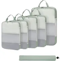 Famanu Koffer-Organizer Set 6-teilig - Kompressionsset in Grün