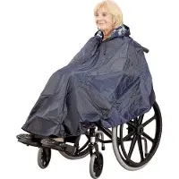 Famanu Rollstuhldecke - Fleece-Poncho für Rollstuhlfahrer - Warm und wasserdicht