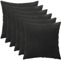 vidaXL Kissen mit Kissen HEERLEN 6 Stk. Schwarz Samt