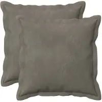 vidaXL Kissen mit Kissen HOUTEN 2 Stk. Hellgrau Samt