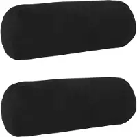 vidaXL Kissen mit Kissen HEERLEN 2 Stk. Schwarz Samt