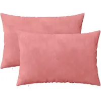 vidaXL Kissen mit Kissen HEERLEN 2 Stk. Rosa Samt