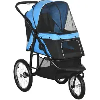 Famanu Hunde-Buggy für kleine und mittelgroße Hunde - Faltbarer Tierwagen mit Sonnenschutz und Aufbewahrungskorb
