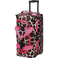 Famanu Plunjezak Rolltasche - Rosa/Giraffenmuster, Einheitsgröße