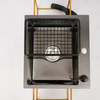StarTech.com Küchenspüle aus Edelstahl - Einzelbecken Spülbecken - Unterbau 41x30,5 cm - Rechteckig - Nano-Beschichtung rostfrei - Mit Wasserhahn und Seifenspender - Schwarz