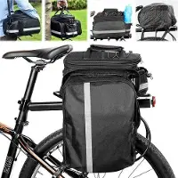 Famanu Fahrradtaschen für Gepäckträger 10 bis 27L - Wasserdicht mit Regenhaube
