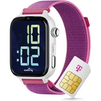 Savefamily Telekom SaveWatch Plus 2 Frambuesa, weiße Kinder Smartwatch GPS, Kamera & SOS Knopf mit optionaler Telekom SIM-Karte