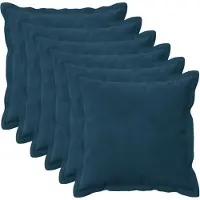 vidaXL Kissen mit Kissen HOUTEN 6 Stk. Blau Samt
