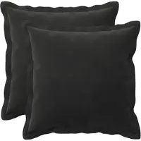 vidaXL Kissen mit Kissen HOUTEN 2 Stk. Schwarz Samt