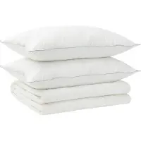 vidaXL Bettdecke und Kissen Set 3 stk. 200x240 cm Sommer 140 GSM Wolle