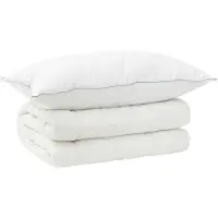 vidaXL Bettdecke und Kissen Set 2 stk. 155x200 cm 4 Jahreszeiten Wolle