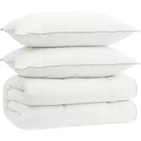 vidaXL Bettdecke und Kissen Set 3 stk. 220x240 cm 4 Jahreszeiten Wolle