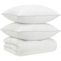 vidaXL Gänsedaunen-Bettdecken-Set 90% FULDA 3 stk. 220 x 260 cm Weiß