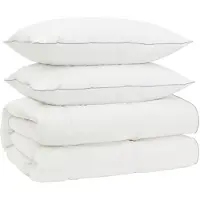 vidaXL Gänsedaunen-Bettdecken-Set 90% FULDA 3 stk. 220 x 260 cm Weiß