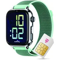 Savefamily Telekom SaveWatch Plus 2 Ocean, silber Kinder Smartwatch GPS, Kamera & SOS Knopf mit optionaler Telekom SIM-Karte