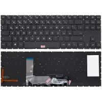 Imex AMD version - DE Tastatur mit weißer Beleuchtung für HP Omen 15-en0277ng, 15-en0154ng, 15-en1268ng, 15-en1155ng