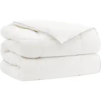 vidaXL Bettdecke TRIER 200x240 cm 4 Jahreszeiten 350 GSM Weiß