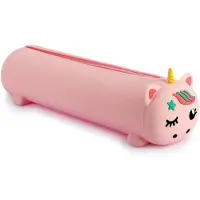 Markenlos Grafoplas Silikon-Etui Einhorn Bubbles, Rosa, 21x4,5x6,5cm