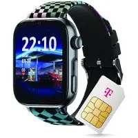 Savefamily Telekom SaveWatch Plus 2 Loop, Schwarze Kinder Smartwatch GPS, Kamera & SOS Knopf mit optionaler Telekom SIM-Karte