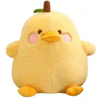 Sonstiges Plüschtier Ente Kuscheltier Birne Stofftier Kawaii Kissen Spielzeug Wurfkissen Gelb 40cm