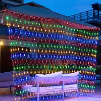 Eikuavons Lichterketten LED Netz Lichterkette 300 LEDs 4.5×1.6 m Bunt IP44 8 Modi mit Memory für Garten Balkon Weihnachten