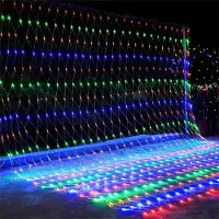 Eikuavons 3x2 m 200 LED Lichternetz 8 Modi Lichterkette für Innen Weihnachten Hochzeit Party Garten Balkon Deko, Bunt