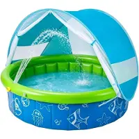 Markenlos Faltbarer Pool mit Sonnenschutzdach für Kinder