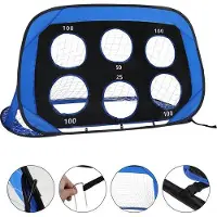 OEM Fußballtor - 120x80x80 cm - Aufklappbares System Fußballtor - Mit Grashaken & Tragetas - Geeignet für Kinder und Erwachsene - Ein Stück