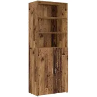 vidaXL Lagerschrank mit Regalen Altholz 70 x 42,5 x 225 cm