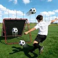 OEM Doppeltes Trainingsnet 120 x 120 cm mit PE-Net und 420D Torbahn, robuster Dreieckrahmen und verstellbare Ecke