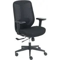 Beliani Bürostuhl Schwarz Stoff u. Mesh Höhenverstellbar Drehbar Verstellbare Armlehnen Sitztiefe Lendenstütze Regulierbare Rückenlehne Moderner Stil